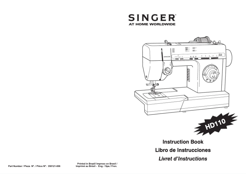 Page n°1 - Manuel utilisateur Singer Heavy Duty HD-110