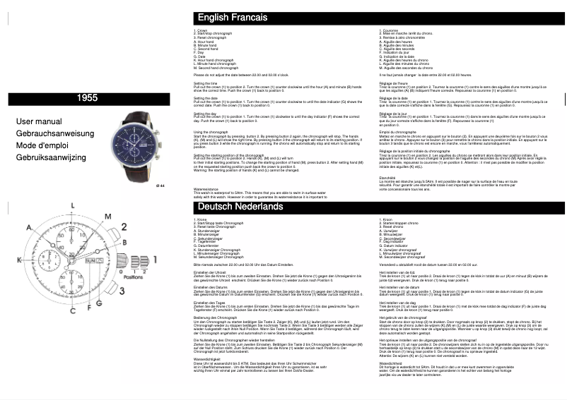 Page n°1 - Manuel utilisateur Davis 1955
