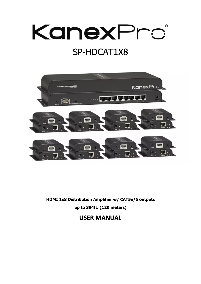 Image de la première page du manuel de l'appareil SP-HDCAT1X8