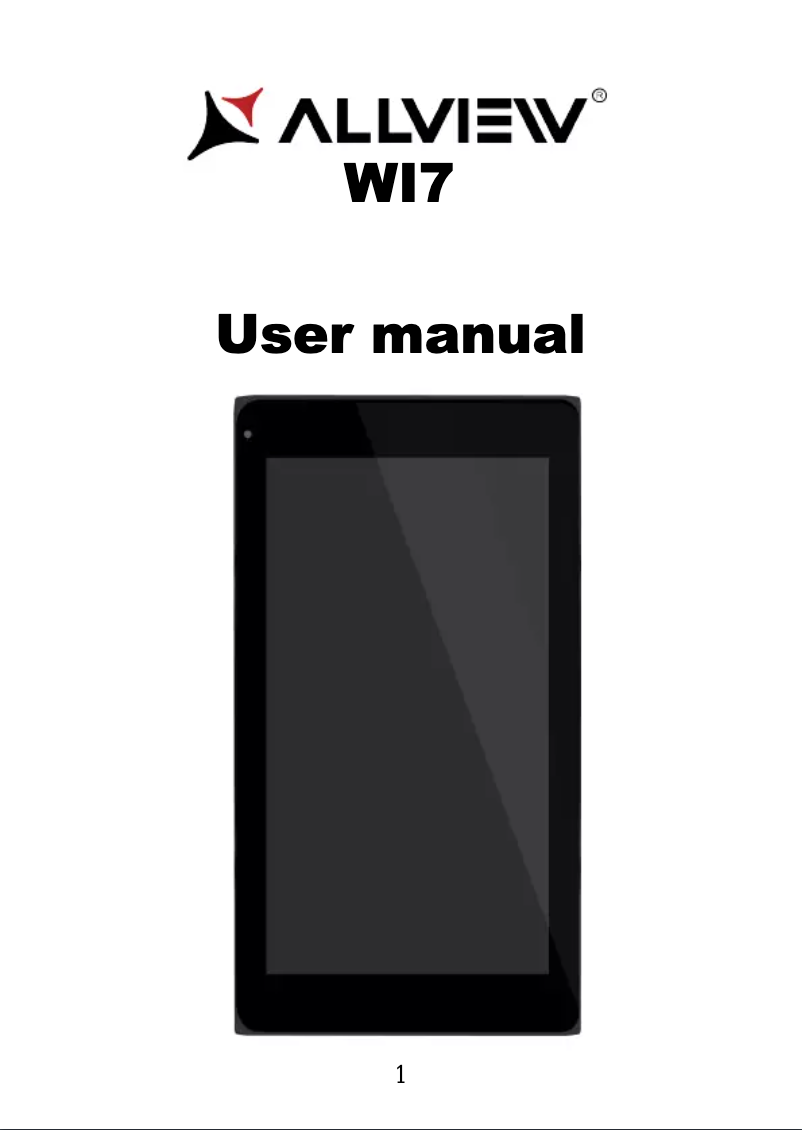 Page n°1 - Manuel utilisateur Allview Wi7