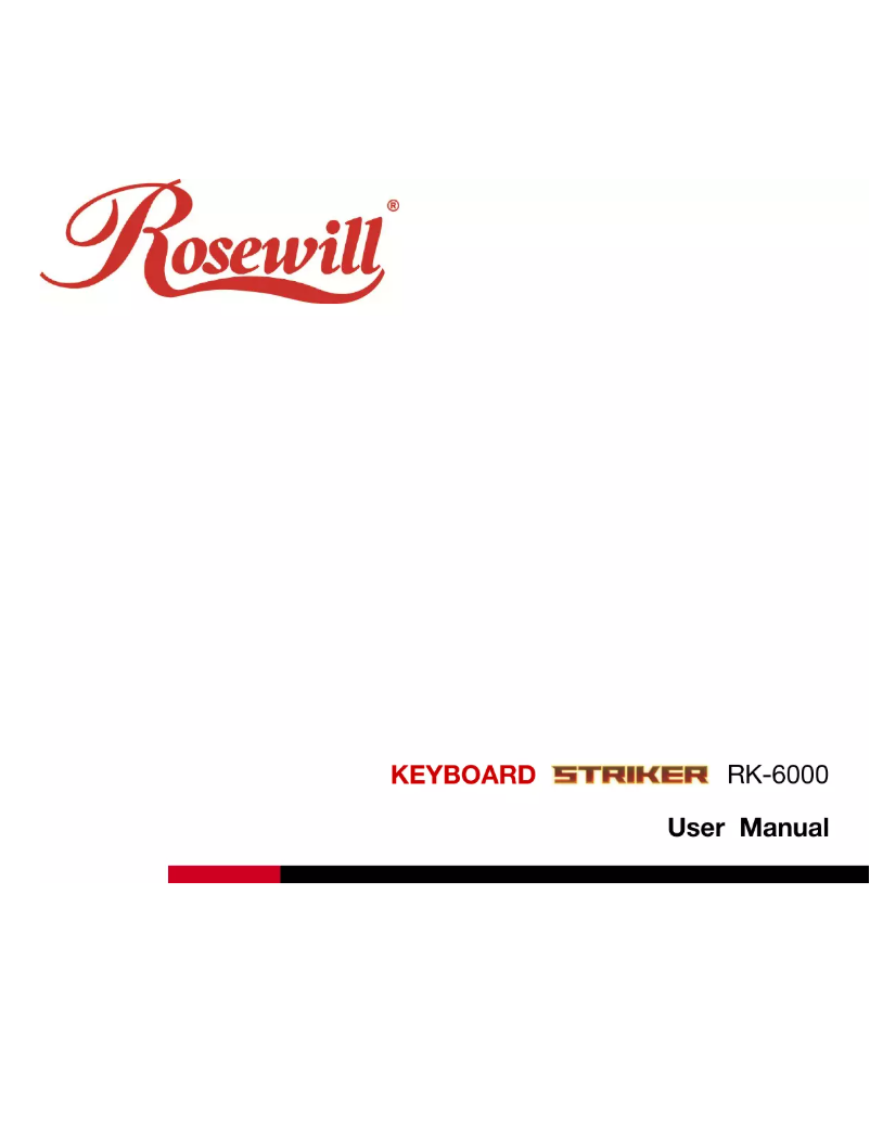 Page n°1 - Manuel utilisateur Rosewill RK-6000
