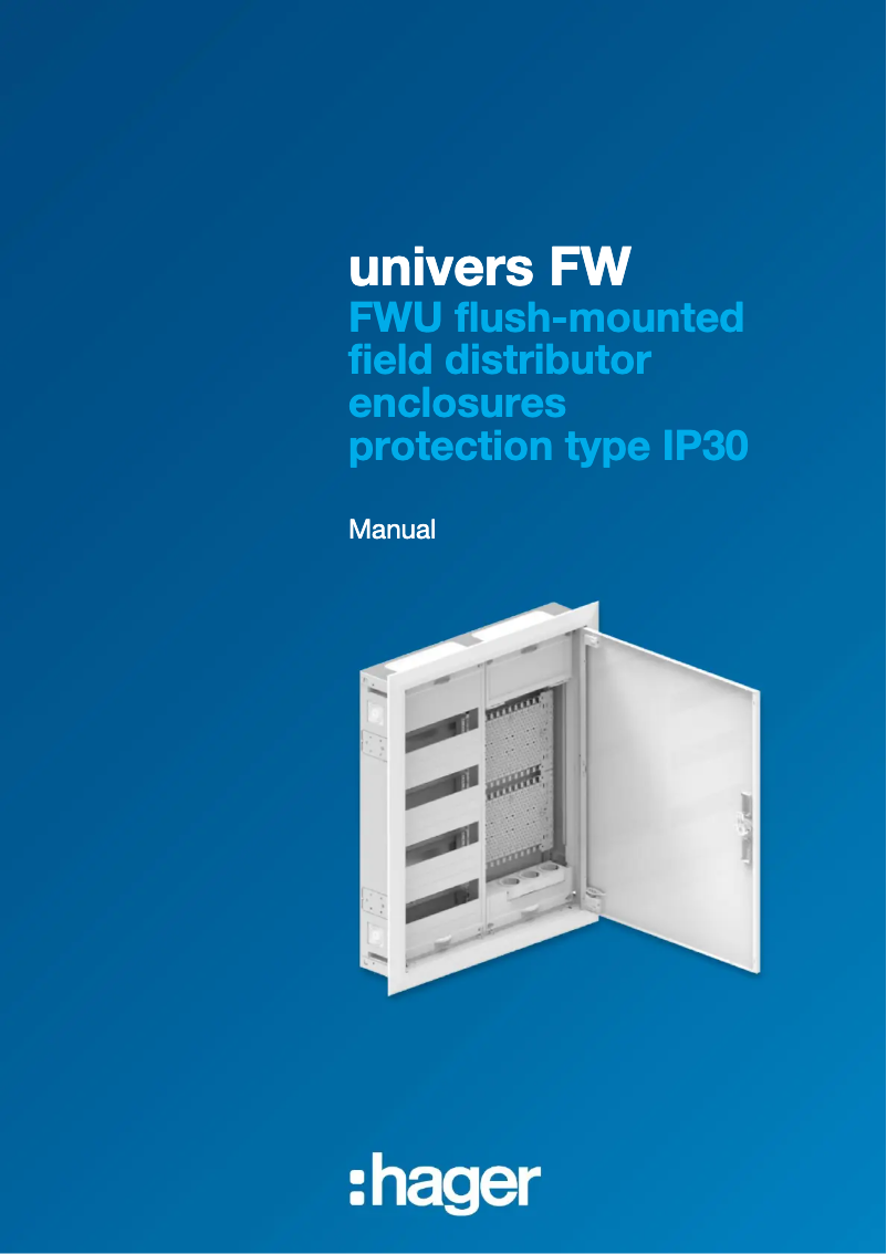 Page n°1 - Manuel utilisateur Hager FWU32K2