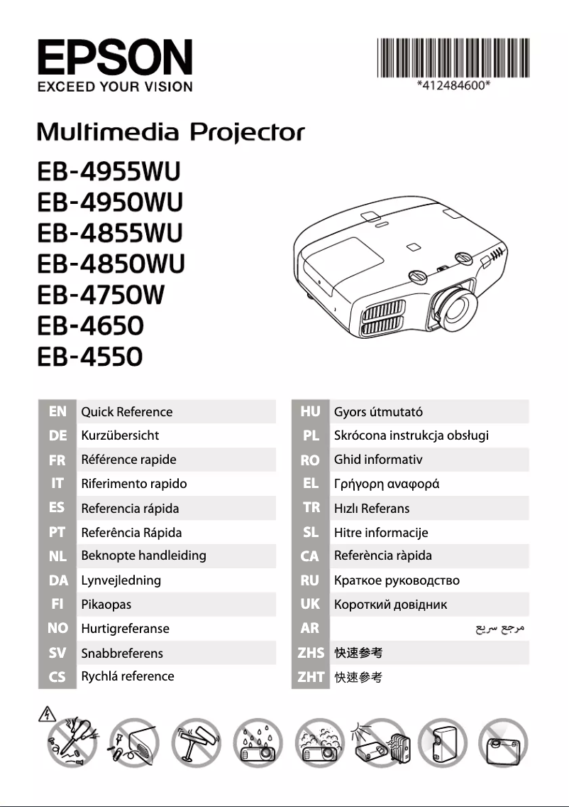 Page 1 de la notice Manuel utilisateur Epson EB-4850WU