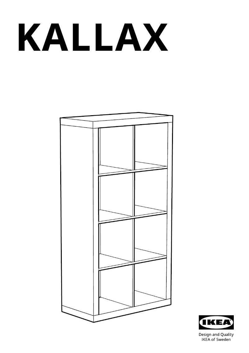 Page 1 de la notice Manuel utilisateur Ikea KALLAX 802.758.87