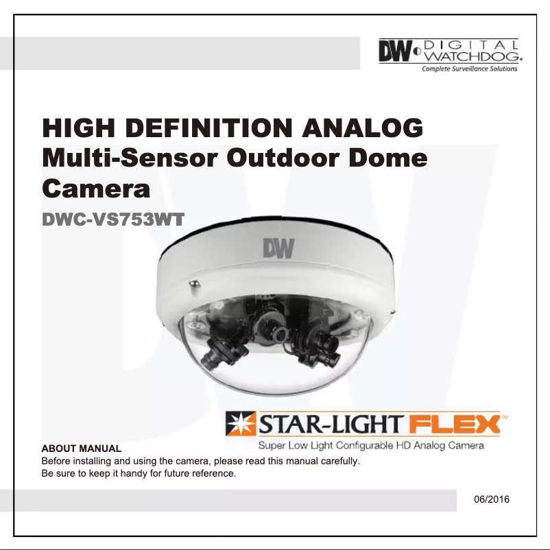 Image de la première page du manuel de l'appareil Star-Light Flex DWC-VS753WT