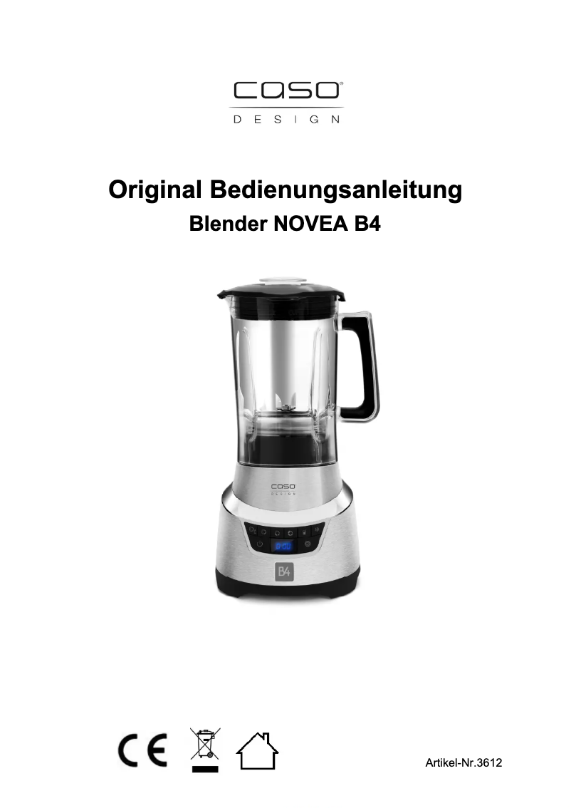 Image de la première page du manuel de l'appareil Novea B4