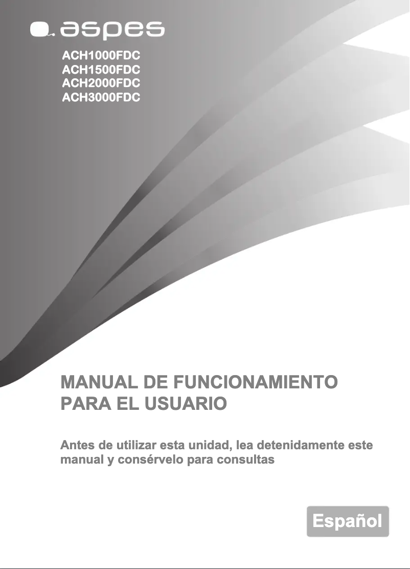 Page n°1 - Manuel utilisateur Aspes ACH2000FDC