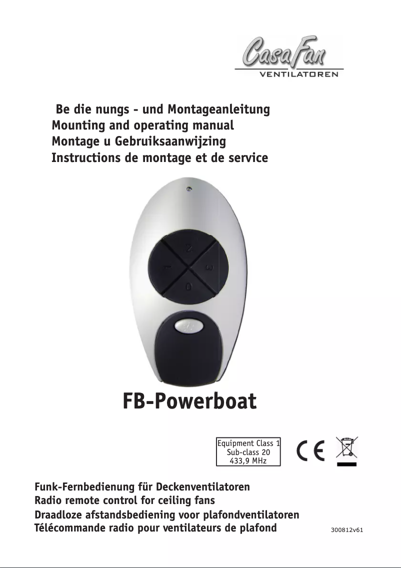 Page 1 de la notice Manuel utilisateur CasaFan FB-Powerboat