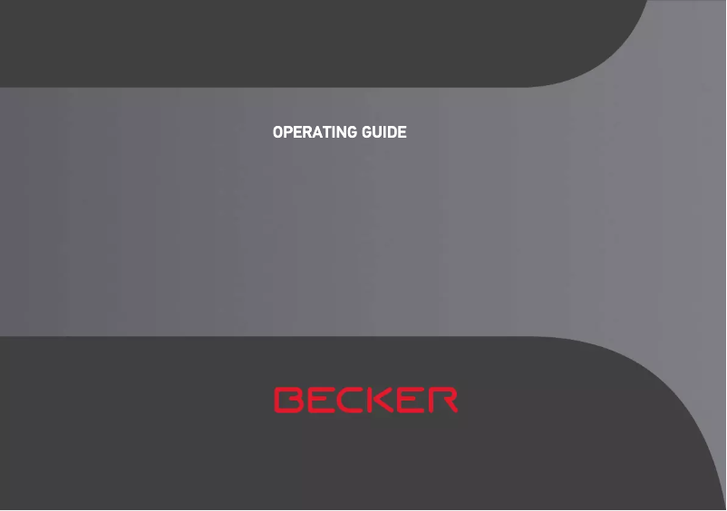 Página 1 del manual Manual de usuario Becker Transit 50