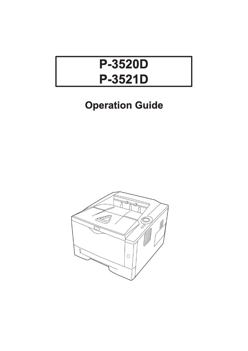 Page 1 de la notice Manuel utilisateur Utax P-3521D