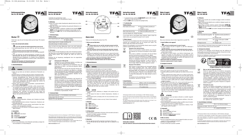 Page n°1 - Manuel utilisateur TFA 60.1042.06