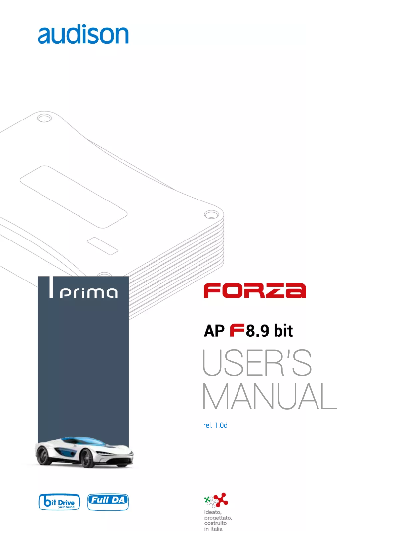Page 1 de la notice Manuel utilisateur Audison Prima AP F8.9 bit