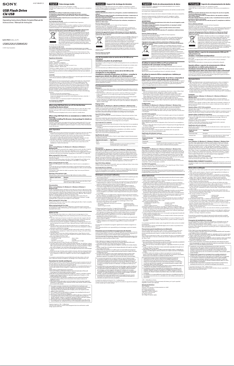 Image de la première page du manuel de l'appareil USM16SA3