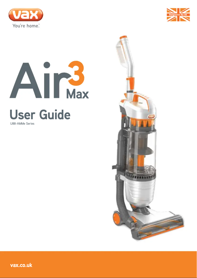 Page 1 de la notice Manuel utilisateur Vax Air3 Max Total Home