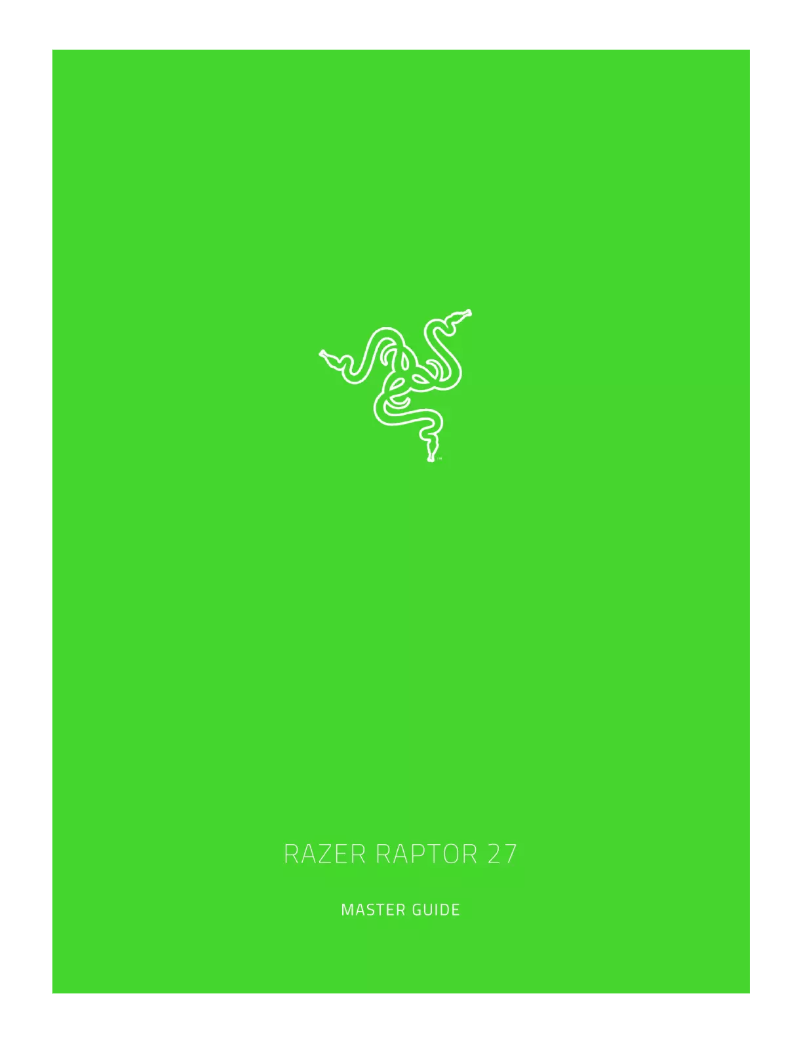 Page 1 de la notice Manuel utilisateur Razer Raptor