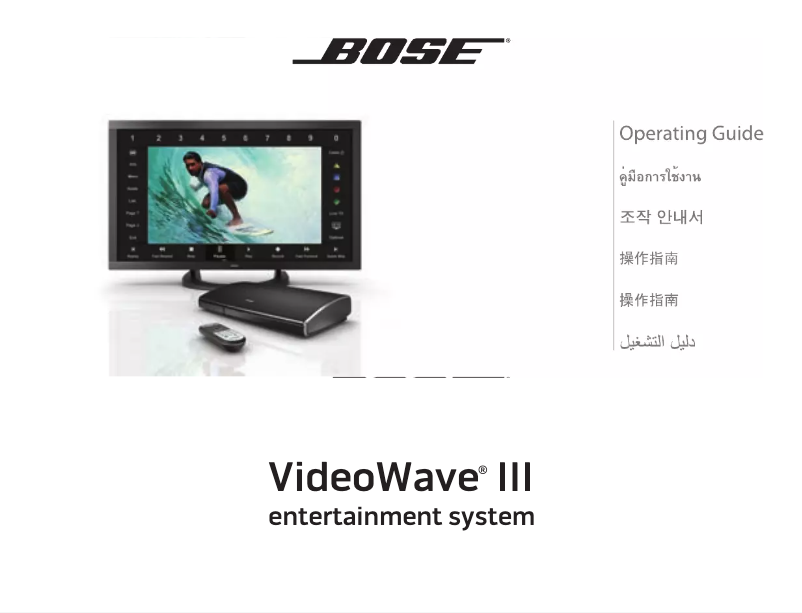Page 1 de la notice Manuel utilisateur Bose VideoWave III