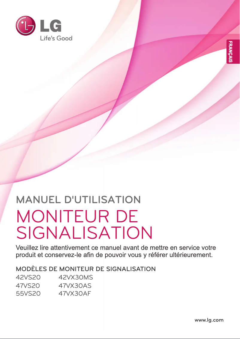 Image de la première page du manuel de l'appareil 42VX30MS