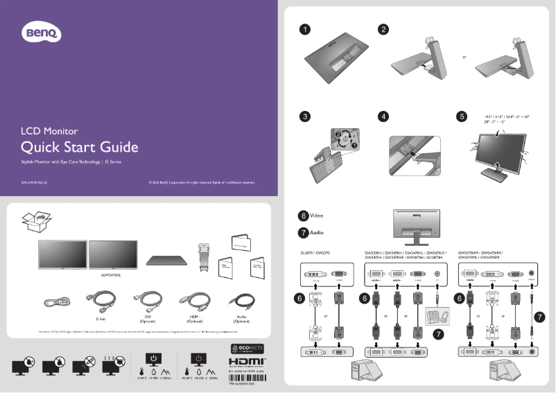 Image de la première page du manuel de l'appareil GW2270