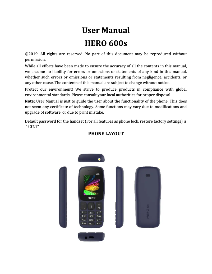 Page n°1 - Manuel utilisateur Lava Hero 600s
