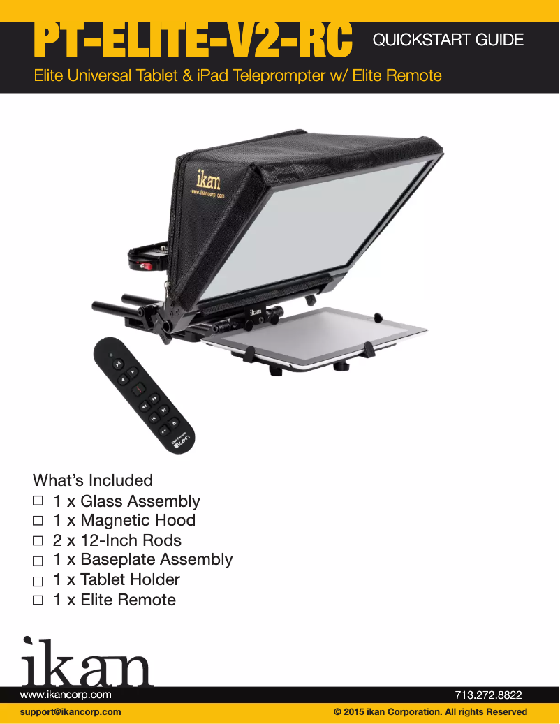 Page n°1 - Manuel utilisateur Ikan PT-Elite-V2-RC