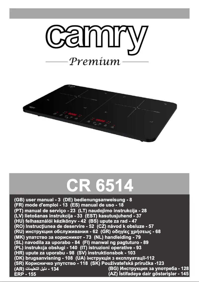 Page n°1 - Manuel utilisateur Camry CR 6514