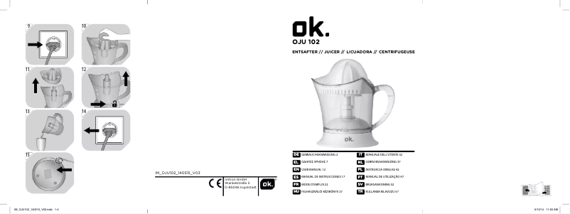 Page n°1 - Manuel utilisateur OK OJU 102