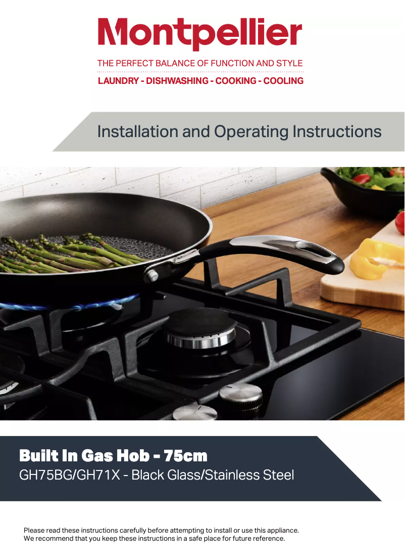 Page n°1 - Manuel utilisateur Montpellier GH75BG