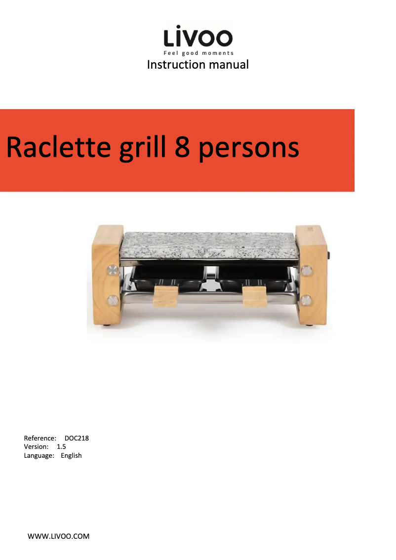 Page 1 de la notice Manuel utilisateur Livoo DOC218