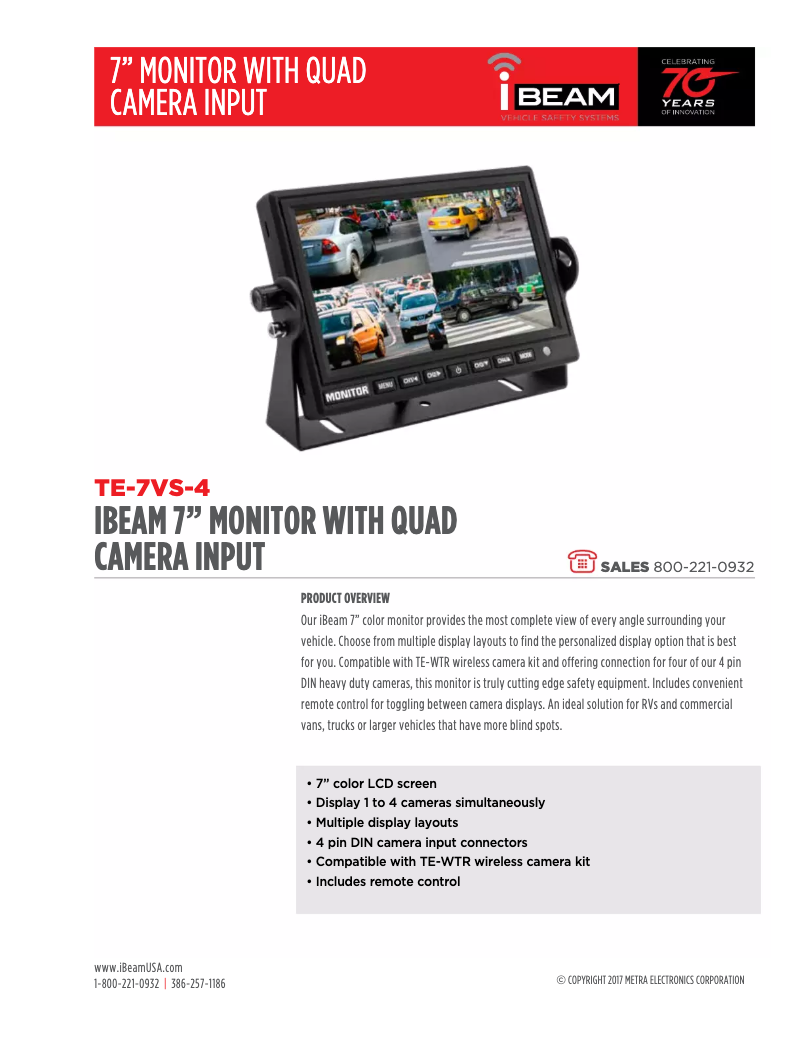 Image de la première page du manuel de l'appareil TE-7VS-4