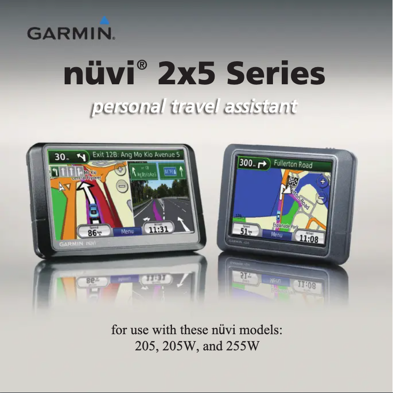 Page n°1 - Manuel utilisateur Garmin Nuvi 2x5