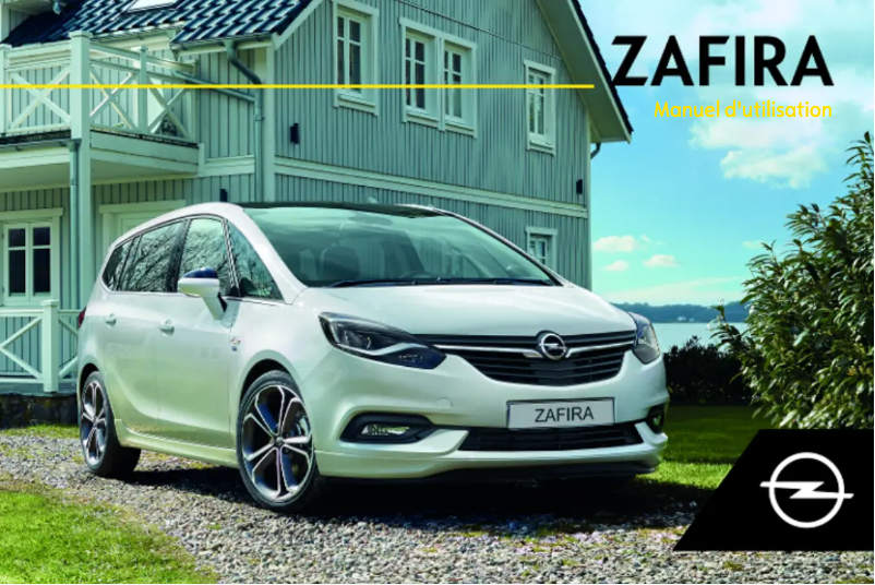 Image de la première page du manuel de l'appareil Zafira Tourer (2018)