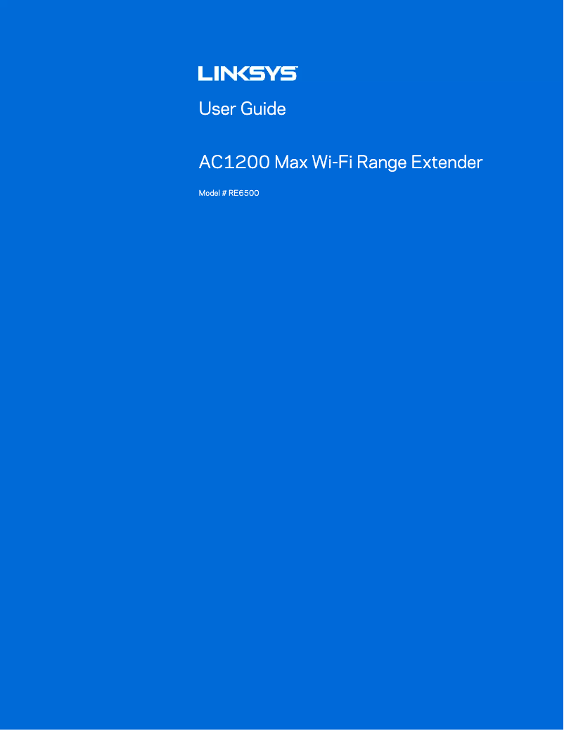 Image de la première page du manuel de l'appareil RE6500