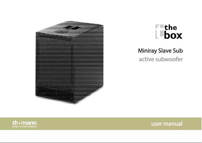 Image de la première page du manuel de l'appareil Miniray Slave Sub