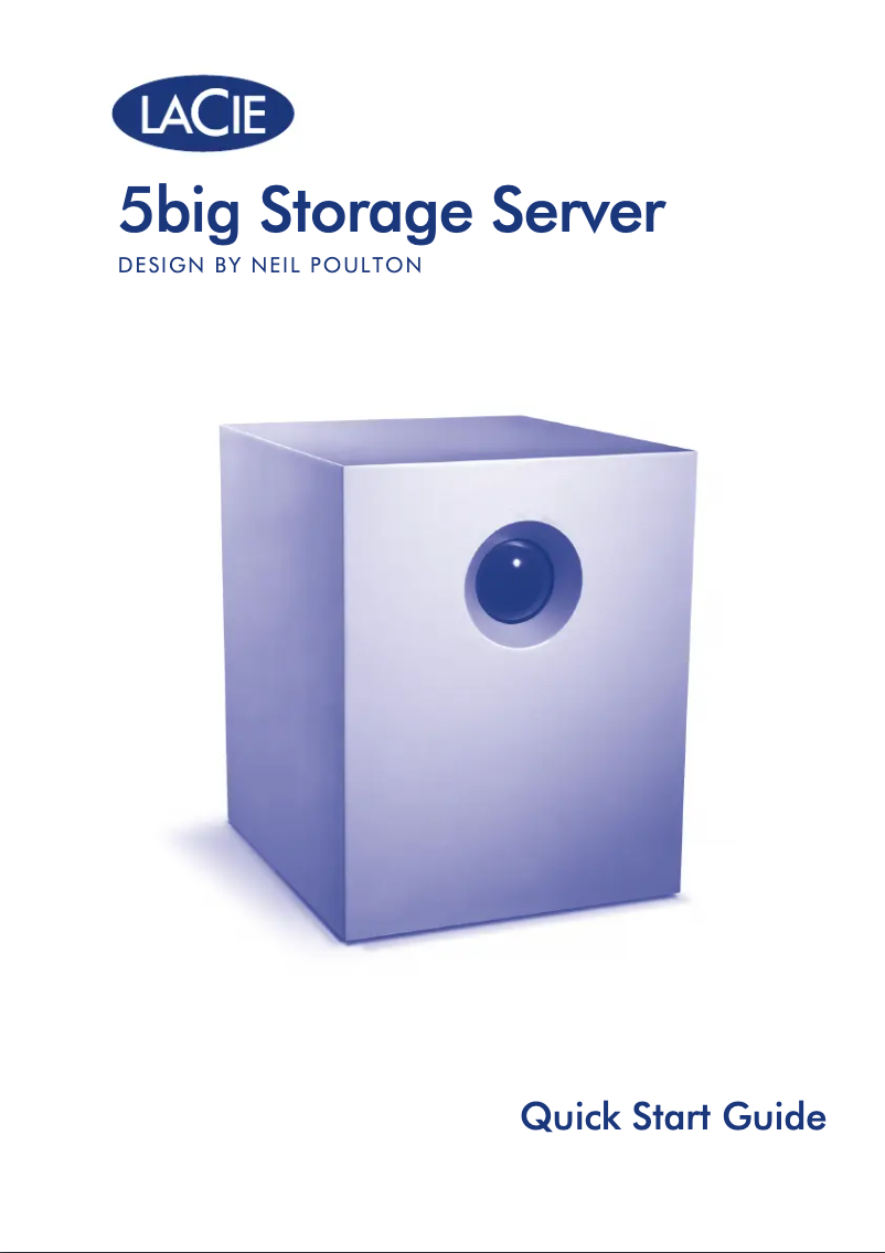 Image de la première page du manuel de l'appareil 5big Storage Server