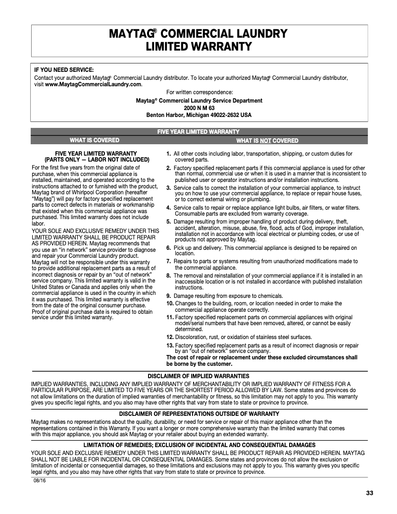 Image de la première page du manuel de l'appareil MDG20PRAWW