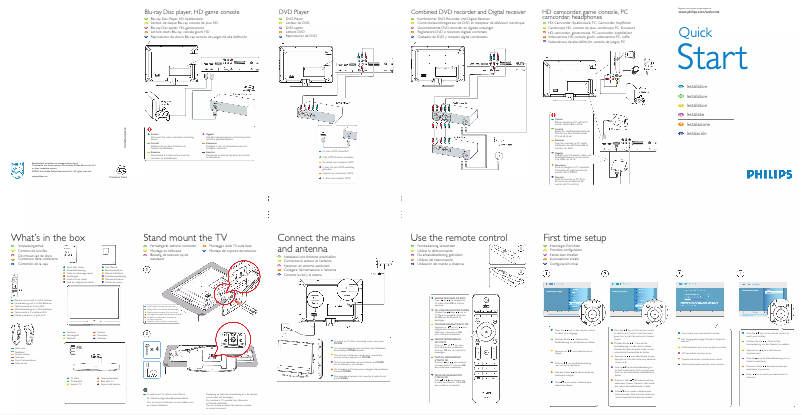 Page 1 of the manual Quick Start Guide Philips 26PFL3403D