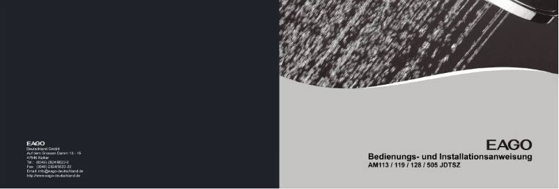 Page 1 de la notice Manuel utilisateur Eago AM119