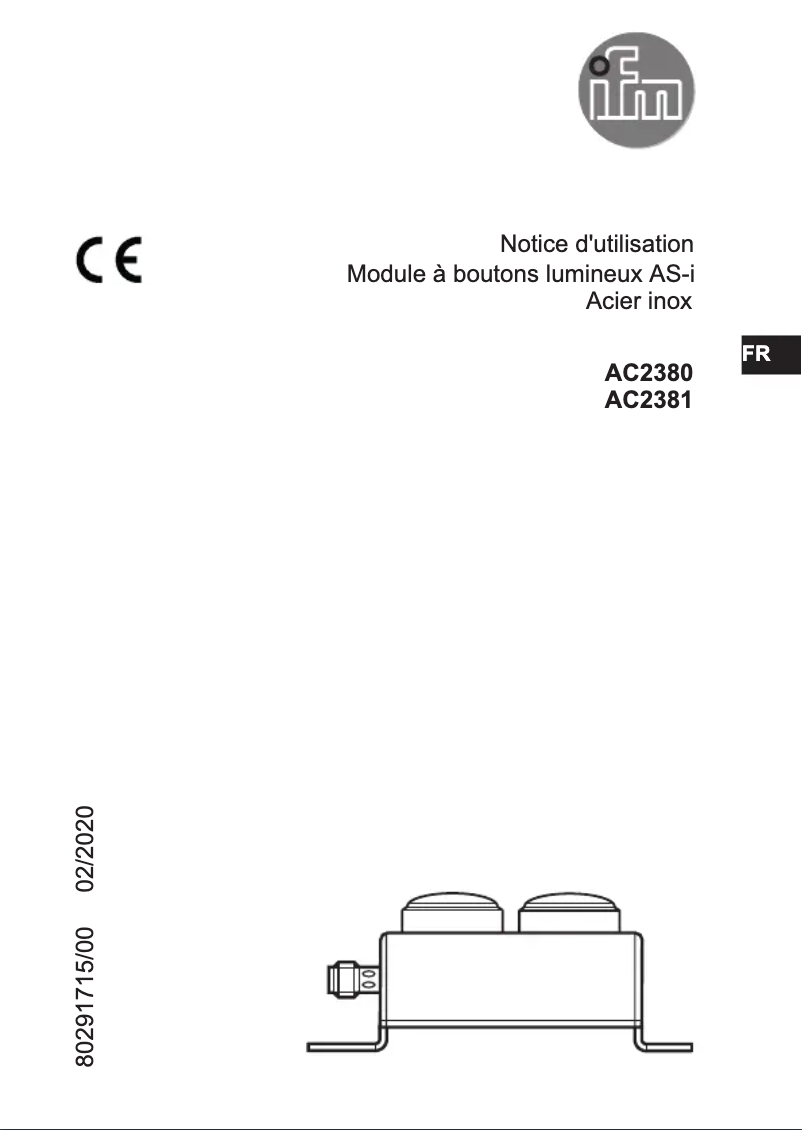 Page n°1 - Manuel utilisateur IFM AC2380