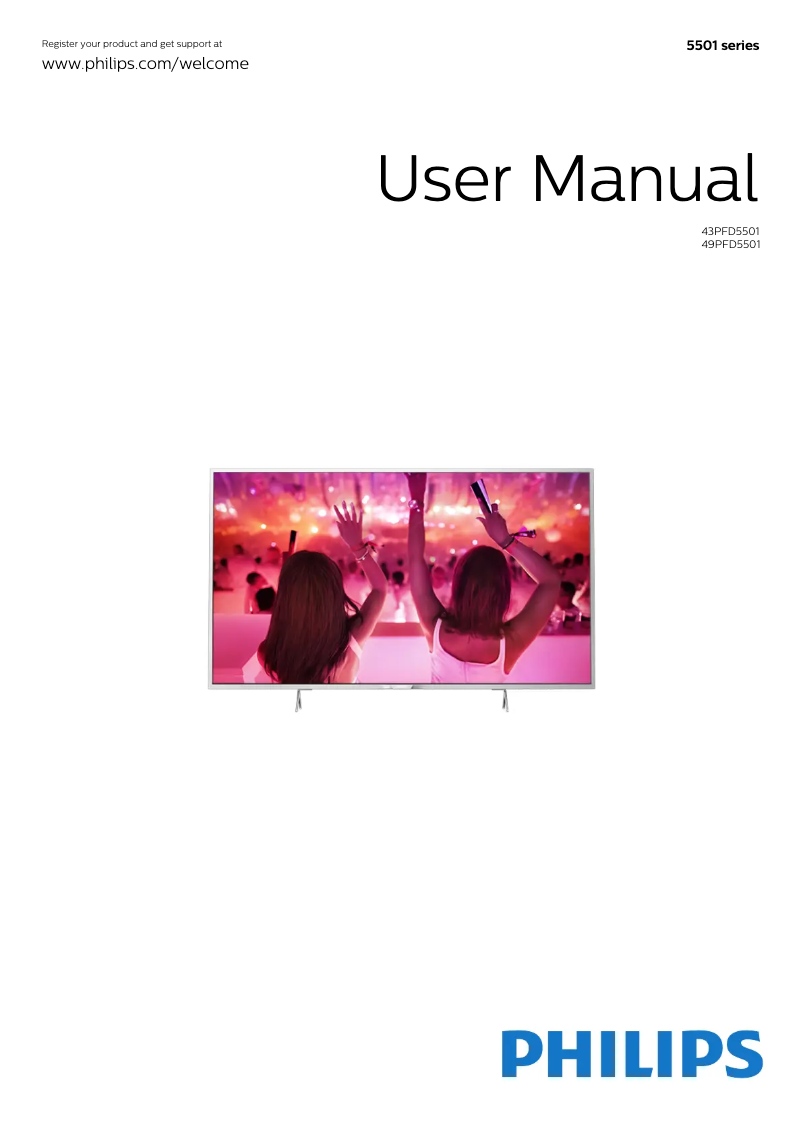 Page n°1 - Manuel utilisateur Philips 5500 series 49PFD5501