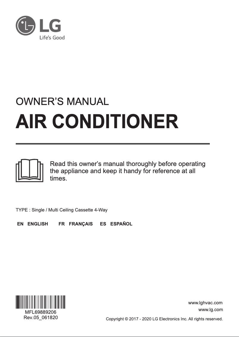 Image de la première page du manuel de l'appareil LCN247HV