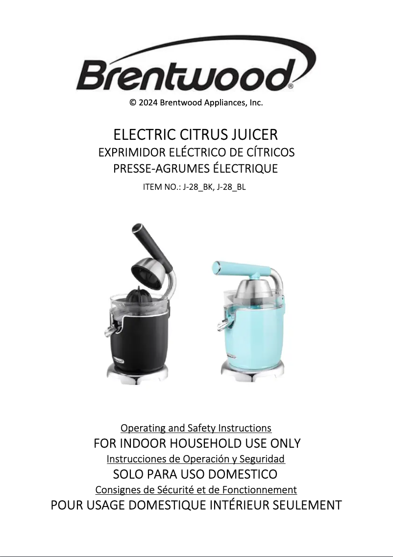 Página 1 del manual Manual de usuario Brentwood J-28