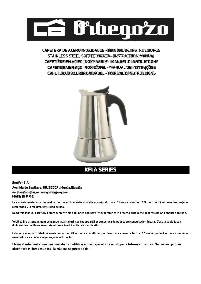 Image de la première page du manuel de l'appareil KFI 260