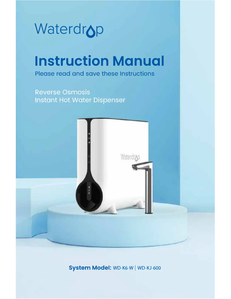 Page n°1 - Manuel utilisateur Waterdrop WD-K6-W