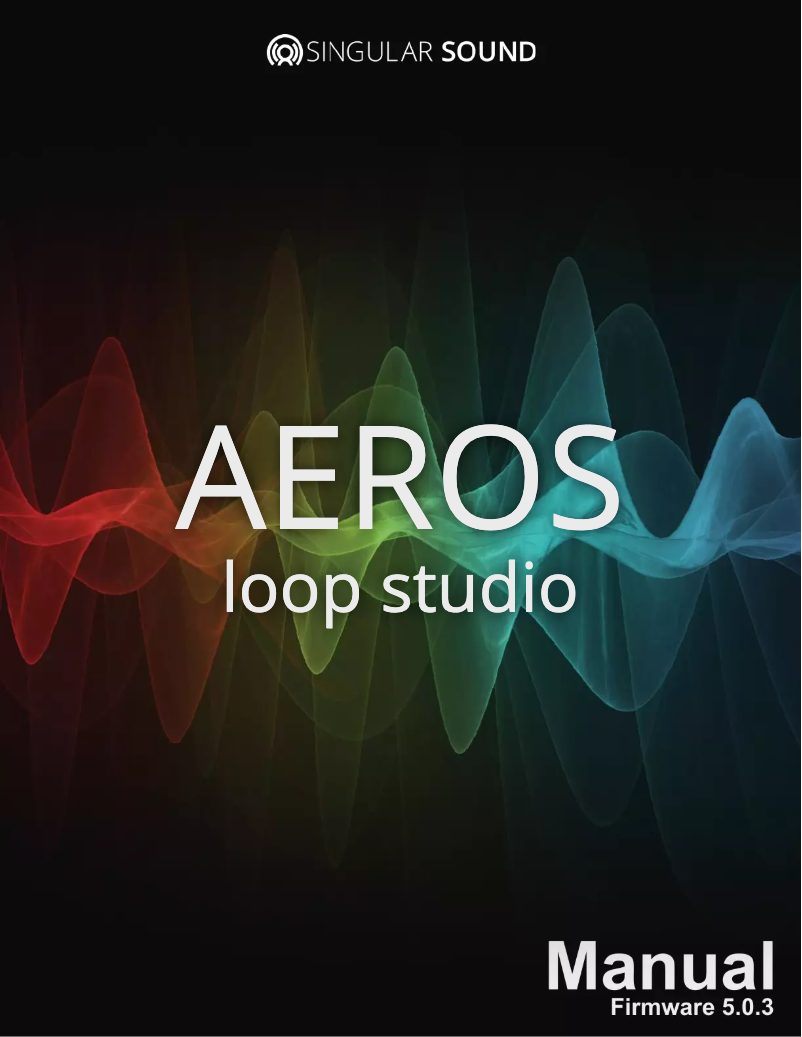Image de la première page du manuel de l'appareil Aeros Loop Studio