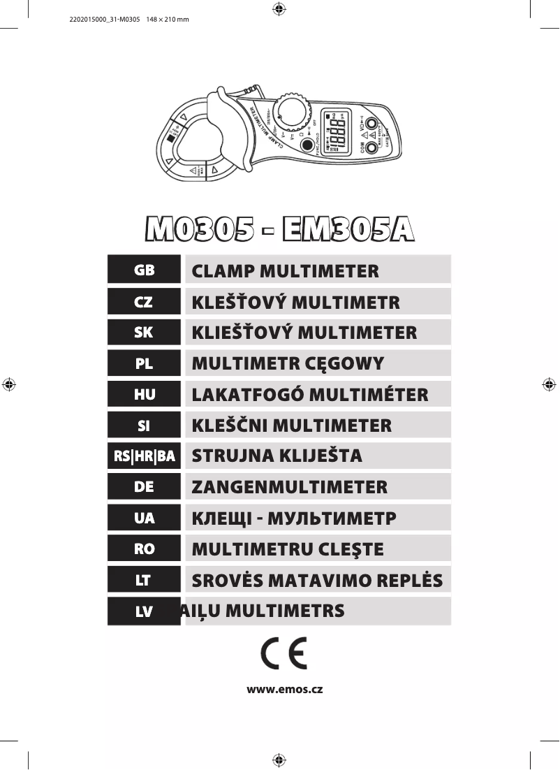 Page 1 de la notice Manuel utilisateur Emos EM305A