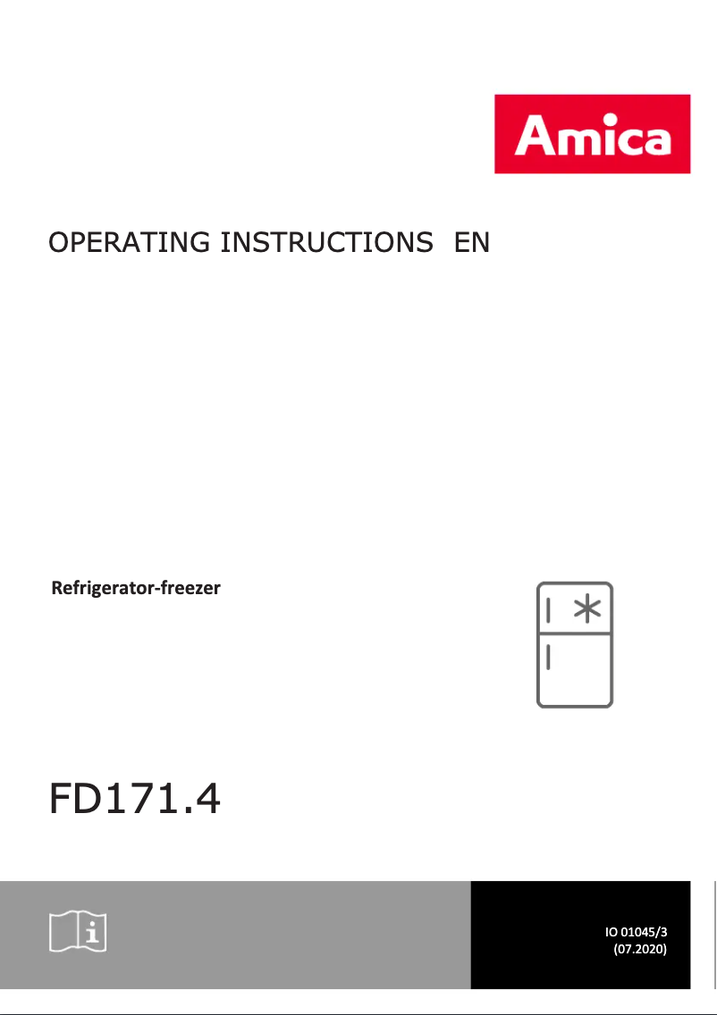 Page 1 de la notice Manuel utilisateur Amica FD1714