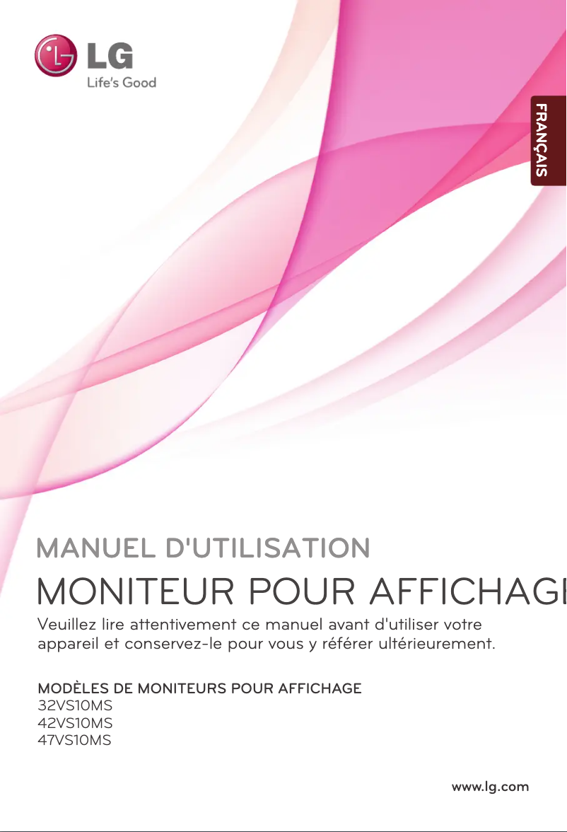 Page n°1 - Manuel utilisateur LG 47VS10MS