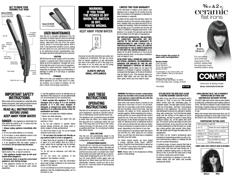 Image de la première page du manuel de l'appareil CS4GNR