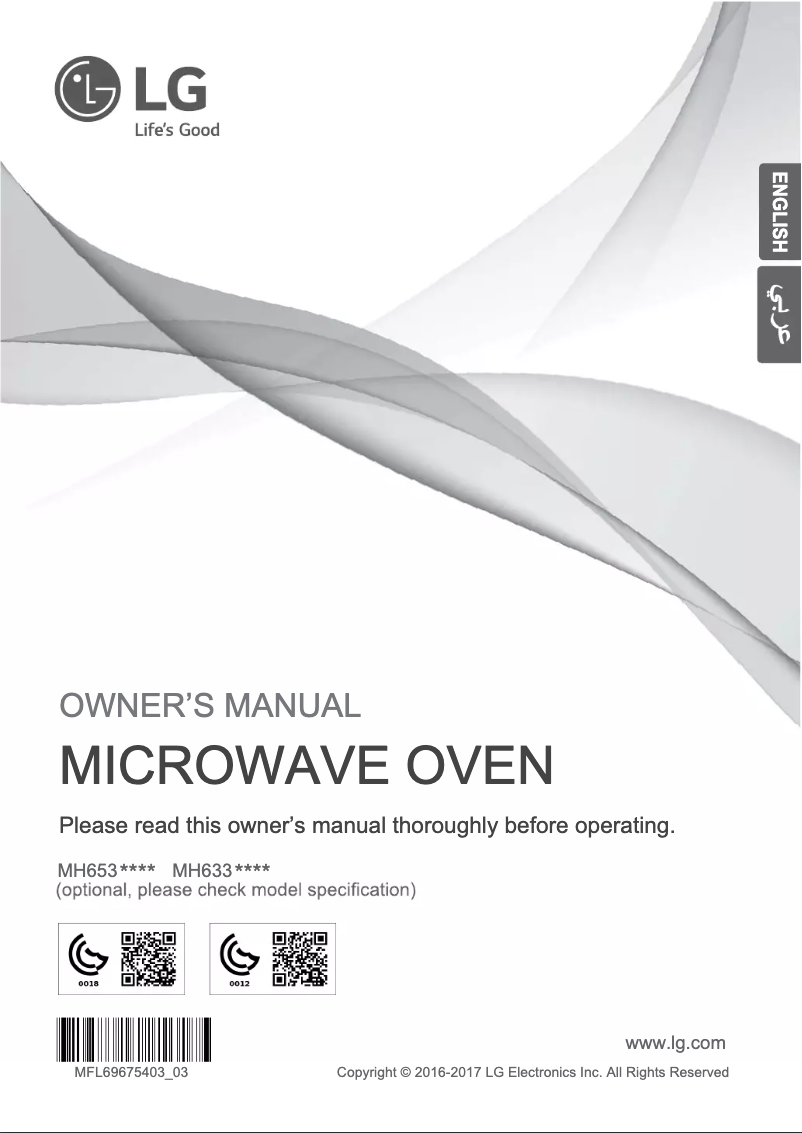 Page n°1 - Manuel utilisateur LG MH6535GIS