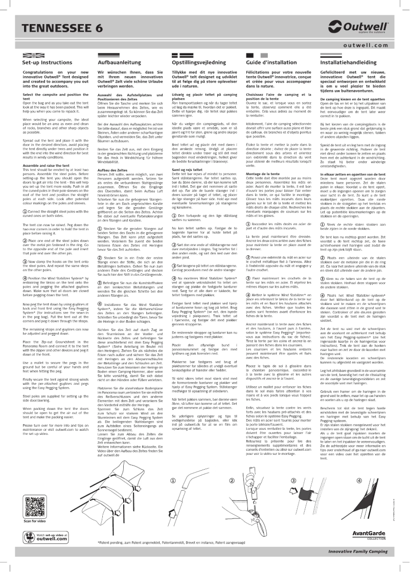 Image de la première page du manuel de l'appareil AvantGarde Tennessee 6